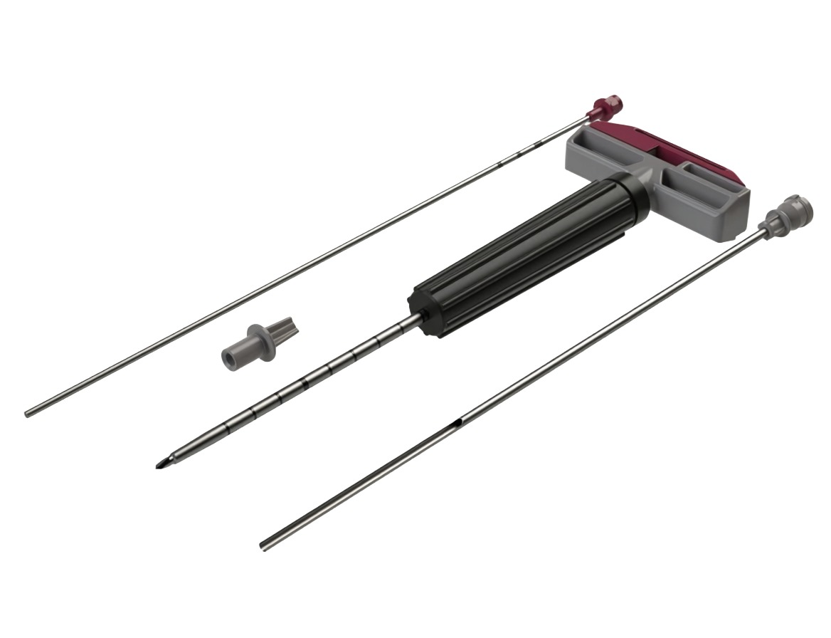PercuGraft Screw Dowel Harvester — exploded view of components